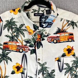 Classic car hotrod woody Men 3XL‎ Hawaiian Shirt Surf board Tropical Route 66